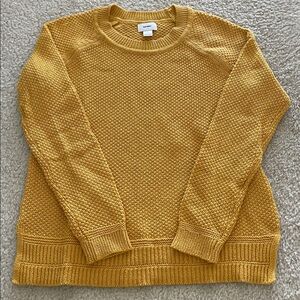 Old Navy Mustard textured knit sweater size small